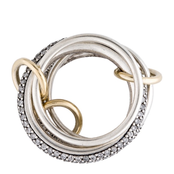 COPY - Spinelli Kilcollin White Diamond Set of Four Linked Ring, org $6k Nwot s… - Picture 4 of 11